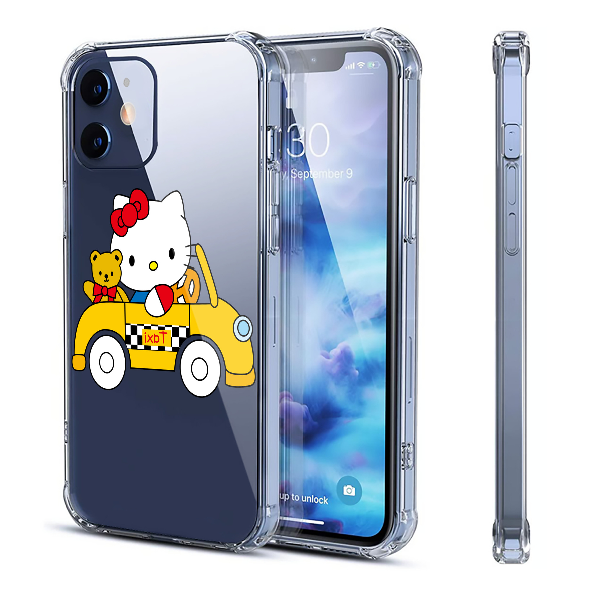 （画像用） Hello Kitty ハローキティ 【iPhone 12シリーズ対応】透明スマホケース（クリアソフトケース）
